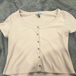 Kohl’s vyette juniors ribbed button down top